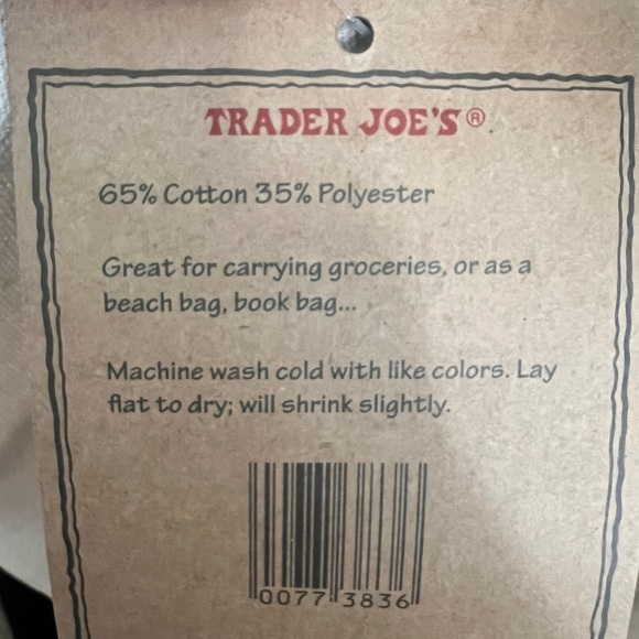 Trader Joe’s Large Canvas Tote Bag - Picture 5 of 5